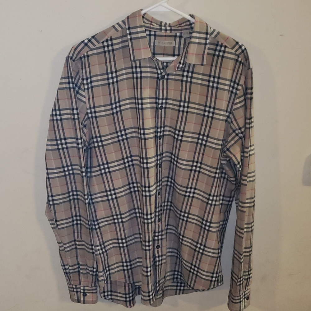 Vintage Burberry Check Button Down Shirt